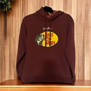 Bass Pro Shops Johnny Morris Hooded Sweatshirt. Size M.